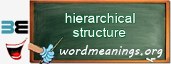 WordMeaning blackboard for hierarchical structure